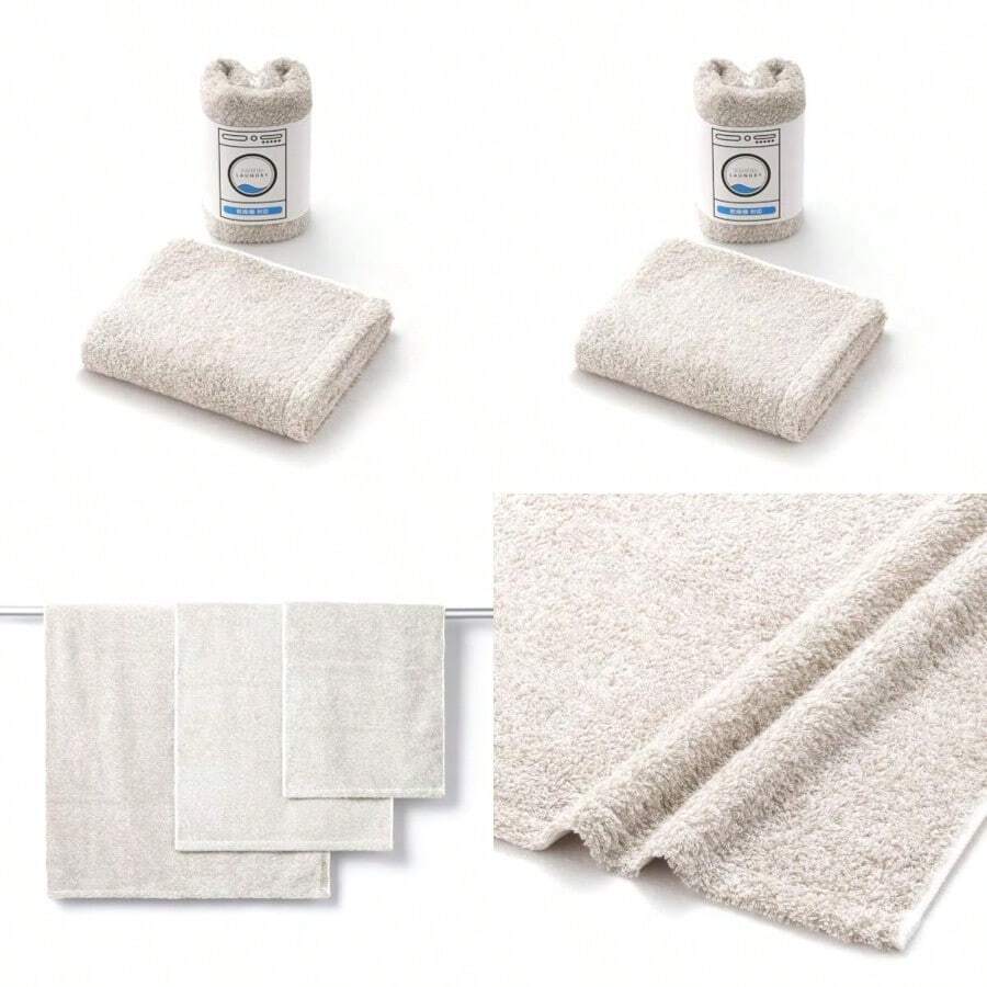 ファッションタオル美術館 Towel Museum TOWEL LAUNDRY ふっくらボリューム フェイスタオル ベージュ 日本製 23-3032150 約34×80cm - 写真の通り - チェックする 1