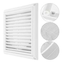 Salida de aire acondicionado magnética, cubierta de ventilación blanca, rejilla de techo de plástico ajustable WKIZ - Blanco Blanco20.3X20X - Ver 7