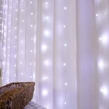 1pc 8 Lighting Modes Window Curtain String Lights, USB Powered Indoor LED Lights For Atmosphere, Holiday, Birthday Party, Wedding, Vacation Room Window Decor (Remote Control Batteries Not Included) - USB Plug - View 21