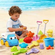 Summer Beach Sand Toy Set For Kids (20Pcs) - Sandcastle Building Kit With Bucket/Shovel/Beach Car, Indoor Outdoor Sandpit Digging Play Tools, Random Colors&Styles| Birthday , ThanksGiving,Summer Day,Back-To-School,Holiday, Children's Day Gift - Multicolor - View 6