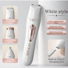 1pc Multi-Function Shaver, 3-In-1 Ladies' Electric Shaver, USB Rechargeable, Smart LCD Display, Underarm Hair Remover, Eyebrow & Nose Hair Trimmer For Home Use - Upgraded Version - View 14