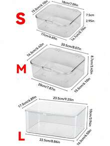 1pc High Capacity Stackable Transparent PET Bread Box, Minimalist Clear Display & Storage Container, Front Opening Design Keeps Baked Goods Fresh, Household Kitchen Cookie Storage Box - View 3