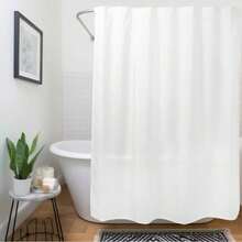 Punkray Grey And White Striped Polyester Shower Curtain For Bathroom With Hooks, Curtains 72 Inches Long, Weighted Hem, Waterproof Bath Accessories Hotel Style - Machine Washable - A - Xem 3
