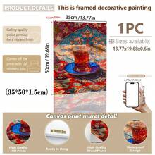 1pc, Canvas Wall Art, Framed Wall Art, Turkish Tea Art Prints, Middle Eastern Cafe Wall Decor, Bohemian Middle Eastern Decor, Islamic Decor, Cozy Kitchen Poster, Middle Eastern Home Decor, Room Decor Aesthetics, Dorm Decor, Bedroom Decor, Living Room Decor, Bathroom Decor, Kitchen Decor, Apartment Decor, College Decor, Easter Gifts - Coffee - View 15