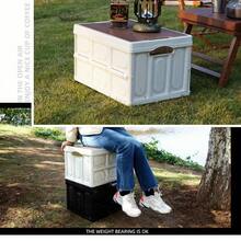 1pc/Foldable Camping Storage Box With Wooden Lid - Foldable Car Trunk Organizer, Suitable For Outdoor Picnic, BBQ, Fishing And Hunting Gear, Multi-Functional Portable Storage Box, Can Store Toys, Snacks, Car Essentials, 2026 Spring Camping Essential - Multicolor - View 10