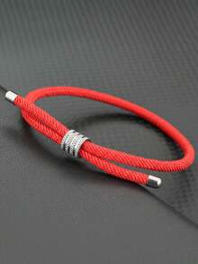 1条男士可调节绳手链 米兰绳手链 男女通用情侣手链 时尚休闲装扮及特殊场合饰品 - 可調式手繩 - 查看 1