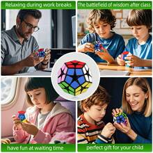 SENGSO Megaminx 2x2魔方，12面无贴纸益智玩具，教育玩具，竞赛魔方 - 彩色 - 查看 7