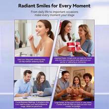 Stain Removing Teeth Whitening Strips, Purple Gentle Daily Whitening Strips For Surface Stain Reduction & Natural Shine, Portable For Home & Travel On-The-Go Use - Tím 8 - Xem 6