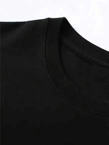 Camiseta Vibrante-Trendy Musical: Cocodrilo guitarrista Trendy con bordado colorido, Estética Moderna de Humor Musical – Estilo Juvenil Casual - Negro - Ver 4