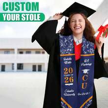 1PC Custom Graduation Sash Class Of 2026 - Personalized Name Graduation Graduation 2026 Gift - Personalized Graduation Sash With Text - Graduation Ceremony Gifts For Unisex Adults 72" Long - 設計11 - 查看 5