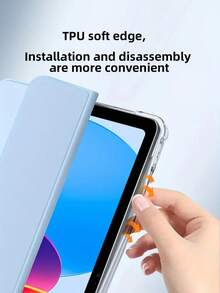 Triple Fold Tablet Protective Cover, Compatible With Honor Pad X8a, X9a, Tab M11, Pad 2 11", Matepad SE 11 2024, Matepad 11.5S. Features Intelligent Sleep/Wake, Anti-Fall Protection, Matte TPU Case With Pen Slot - Three-fold Pen Slot - View 5