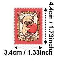 50PCS Cute Dog Stamps Graffiti Stickers Creative Dogs Cartoon Decal DIY Luggage Phone Guitar Scrapbook Fridge Party Gifts - Multicolor - View 2