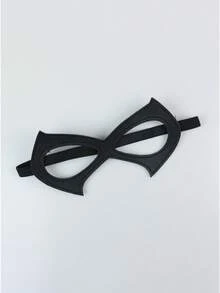 1个黑色暗黑英雄PU皮革眼罩 – 女士可调节眼罩 | 万圣节、角色扮演和化装舞会的完美之选 | 神秘拍照道具 - A - 查看 2