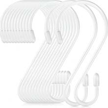 10pcs S-Shaped Heavy Duty Stainless Steel Hanging Hooks, Metal Curtain Hooks For Pans, Pots, Cups, Plants, Bags, Jeans, Towels - Gold - View 7