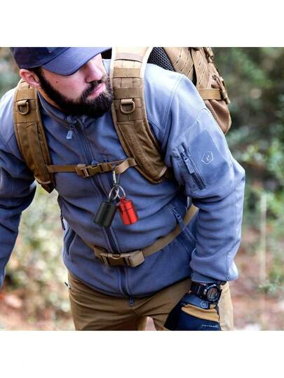 Small Pill Box, Key Chain Pill Box, Portable Waterproof Travel Pill Box With Sturdy Safety Clasp, Mini Metal Pill Box With Keyring, Suitable For Storing Medication, Earplugs, Jewelry