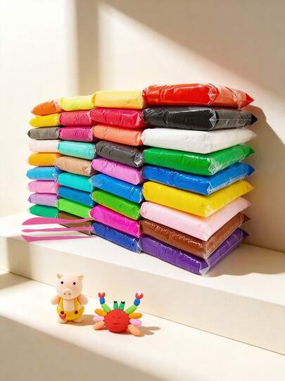 Air Dry Clay - 12/24/36 Colors, Modeling Clay Kit With 3 Sculpting Tools, DIY Magic Toys Gifts For Boys, Girls, Kids, Air Dry Clay(Clay+ Tools, Color Random), Polymer Clay, Clay, Air Dry Clay, Slime, Christmas Gifts, Hand-Eye Coordination, Ideal Gift For Kids And Adults ChildrenDIY Crafts