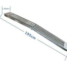 1pc of Metal Folding Ramp, Supports a Weight of 200.0 Kg - Suitable for All-Terrain Motorcycles And Atv/Utv/Off-Road Vehicle Access, Foldable Design for Easy Storage, Durable Motorcycle, Rescue, And Cargo Transport Ramp - Compatible with Trucks - Plateado - Ver 7