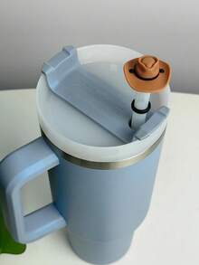 1个牛仔帽造型硅胶吸管套，兼容30盎司和40盎司杯子，10毫米（0.4英寸）防尘可重复使用可爱杯子吸管配件 - 彩色 - 查看 5