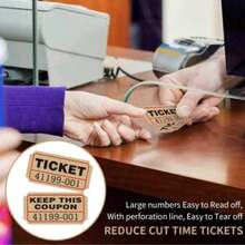 1卷500张连续编号的抽奖券，适用于活动、课堂奖励、电影之夜、奖品、活动用品，采用防撕裂材料，派对组织者可使用纸板，嘉年华门票，提供多种颜色选择（250对） - 查看 5