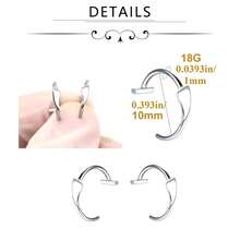 4对装免穿孔假唇饰套装 - 夹式唇环、仿蛇咬唇圈、双环蛇咬唇环 | 万圣节吸血鬼牙齿獠牙风格唇部饰品 - 8PCS - 查看 2