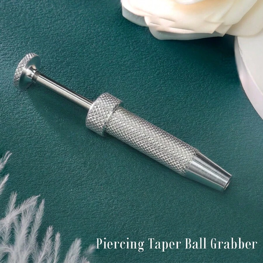 1/2/7 piezas Herramienta de agarre antideslizante mejorada, adecuada para reemplazar joyas de perforación de oreja/ceja/labio/nariz/ombligo, kit de perforación corporal regular y largo