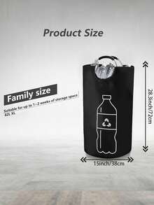 Extra Large Foldable Recycling Bin For Home - Cylindrical Open Top Design, Multi-Functional Storage Basket Suitable For Plastic Bottles, Space-Saving Foldable Organization, Easy To Clean, No Power Required, Home Recycling Bin - View 6