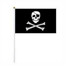 6/12/24pcs Pirate Flag, Small Pirate Hand-Held Flag Suitable For Pirate Party, Small Skull Pirate Flag For Party Decoration, Skull Flag Party Celebration Decoration - Multicolor - View 4