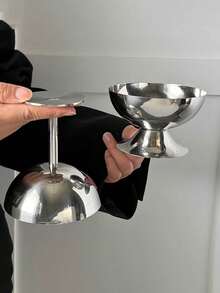 Reusable Metal Dessert Cup With Handle, Suitable For Home And Party Ice Cream Bowls - Multicolor - View 7