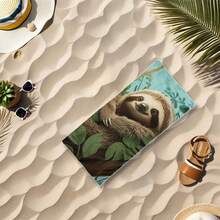 Extra Large Quick-Dry Beach Towel With Cute Sloth Design - Sand-Free And Lightweight, Suitable For Travel, Camping, Swimming Pool And Bathing - A - View 3