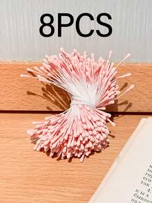 100 piezas/Paquete Estambre de flor artificial de 2mm, decoración floral artesanal para el hogar, polen de flores artificiales, adecuado para Navidad, elaboración de arreglos florales para bodas, scrapbooking, decoración de bodas - Multicolor - Ver 9