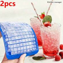 1pc Small Square 160-Cavity Silicone Ice Cube Tray, With Good Cold Resistance And Durability, Can Be Used As Ice Mold, Pudding Mold, Suitable For Home, Bar And Other Occasions, Easy To Use. - Multicolor - View 14