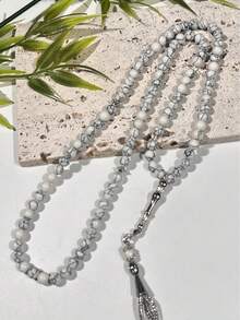 1串99颗绿松石珠斋月祈祷念珠手链，适合斋月祈祷 - 彩色 - 查看 1