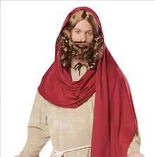 Biblical Jesus Wig And Beard Set For Halloween Decorations - 1 - View 2