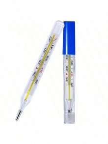 Home high-temperature measuring device, home thermometer, mercury-free glass underarm thermometer | Large children's thermometer (without mercury, without mercury content) - (sin mercurio, sin contenido de mercurio) - Ver 2