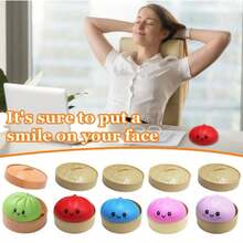 Giant Glitter Dumpling Squishy Toy - Cute Dim Sum Fidget Sensory Stress Ball For Adults & Kids, Soft Squeeze Dough Ball With Steamer Basket, Stretchy Desk Decor - 彩色 - 查看 5