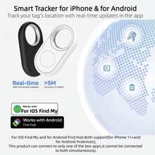 RSH 防缠绕智能追踪标签，升级版智能追踪定位器，无线防丢设备定位器，实时追踪，与“查找我的”和安卓“查找中心”无缝协作，适用于行李箱、钥匙、背包、手提包等。兼容 11+和安卓9+。春季礼物。 - 彩色 - 查看 6