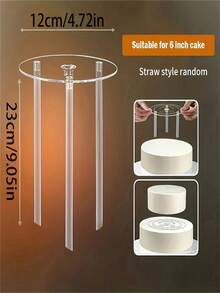 Bộ dụng cụ làm phẳng và xếp bánh nhiều tầng có thể tái sử dụng, bao gồm đĩa chia và que đỡ, lý tưởng cho đám cưới và làm bánh, dụng cụ và phụ kiện nhà bếp, que chống bánh trong suốt, phù hợp với bánh 4/6/8/10/12 inch, đĩa xếp nhiều tầng, giá đỡ trong suốt, dụng cụ trang trí bánh, đồ dùng cho năm học mới. - Nhiều màu - Xem 5