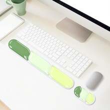 Euuztu Gel Keyboard Wrist Rest, Ergonomic Wrist Rest Computer Keyboard And Mouse, Soft Mouse Wrist Support And Keyboard Pad Typing Pain Relief, Suitable Office, Home, Computer, Gaming - Green - Xem 5