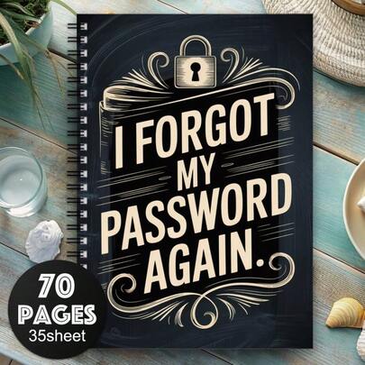 1 Stück Vintage Passwort Logbuch - Spiralbindung Sicherer Passwort-Manager mit elegantem schwarz-goldenem Schloss-Design - Passwort-Organizer mit Login/Passwort/Notiz-Spalten - Kompatibel mit Online-Banking, E-Mail, sozialen Medien - Geeignet für Büro, Reisen oder Geschäftsnutzung - Kann über 70 Seiten Passwort-Notizbuch speichern, mit italienischer Sprachversion und Retro-Schloss-Design, für Internet- und Computer-Logins - Perfekt zum Organisieren von Passwörtern und vertraulichen Informationen, Passwort-Journal