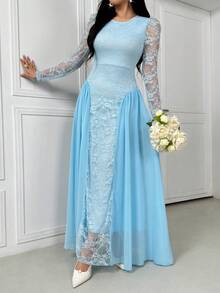 Chaleco casual de mujer con cuello de halter a rayas, para verano - Celeste - Ver 5