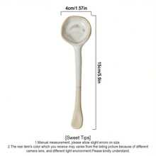 2pcs/Set Retro Ceramic Coffee Spoons, Porcelain Mini Spoons, Espresso Spoons, Cappuccino Stirrers, Small Cute Coffee, Ice Cream, Candy, Dessert Spoons - Multicolor - View 2