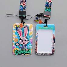 3/1pc  Cartoon Student Campus Meal Card Holder,  Lanyard ID Card Case, Badge Holder, Metro/Bus Pass Holder, Campus Card Holder, Kindergarten Card Holder, Back To School Student ID Card Holder [Lanyard+Clip], Card Holder Set + Lanyard, Campus Photo Frame, Student Stationery Meal Card, Bus Card - DWC Card Sleeve - View 3