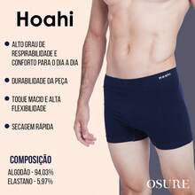 4-Pack HOAHI Men's Boxer Briefs, 94% Cotton, Seamless, For Everyday Comfort - Black Navy Gray - View 6