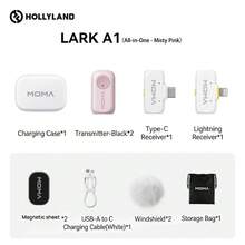 Moma LARK A1 All-In-One Wireless Lavalier Microphone With Charging Case, For Mobile Live Streaming, Intelligent Noise Cancellation, And Dopamine Reduction; Mini Interview And Shooting Microphone - View 30