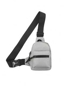 TIANDINGYU 时尚胸包，男女通用，简约小包，酷炫格纹手机袋，休闲街头风迷你腰包，运动骑行手机零钱包，节日礼物 - 彩色 - 查看 18