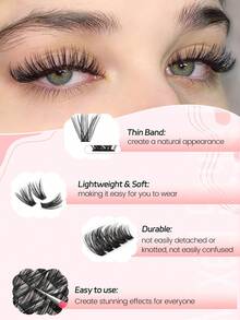 640PCS Fluffy Eyelash Clusters, 4 Syles Mixed,9-16mm, Individual Lashes, Thick Cluster Eyelash Extensions, D Curl, Suitable For Makeup, Eyelash Extension, DIY Lashes, DIY Eyelash Extension At Home - Xem 4