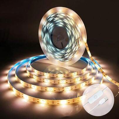 1m/2m/3 Meters/4m/5m 5V USB Light Strip, LED Flexible Light Strip Warm White/White Night Light, Suitable For TV Backlight, Bedroom, Kitchen, Corridor