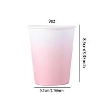 10/20/40个装粉彩渐变色一次性纸杯，柔和简约风格，适合复活节早午餐、春季野餐、迎婴派对、女孩下午茶、日常使用、派对用品 - 粉紅色 - 查看 7
