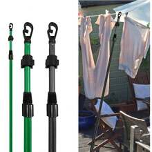 4 X Extending Clothes Prop Washing Line Pole Galvanised Heavy Duty Support 2.2m - B - View 5