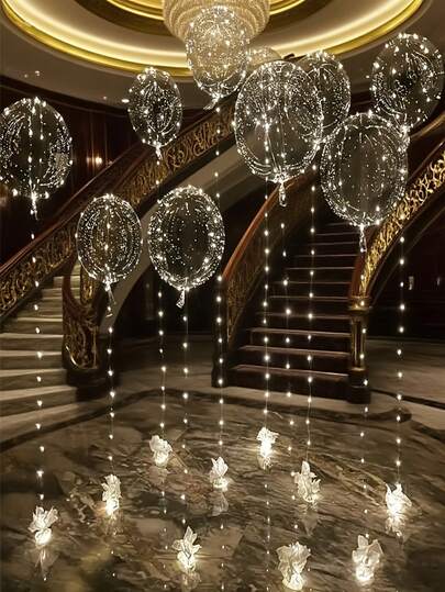 12串气球形铜线灯串，20颗LED灯，3种灯光模式，营造梦幻灯光效果，适用于家居装饰、花店装饰、婚礼装饰、生日装饰、派对装饰、节日装饰、房间装饰、卧室装饰、客厅装饰、室内外装饰。